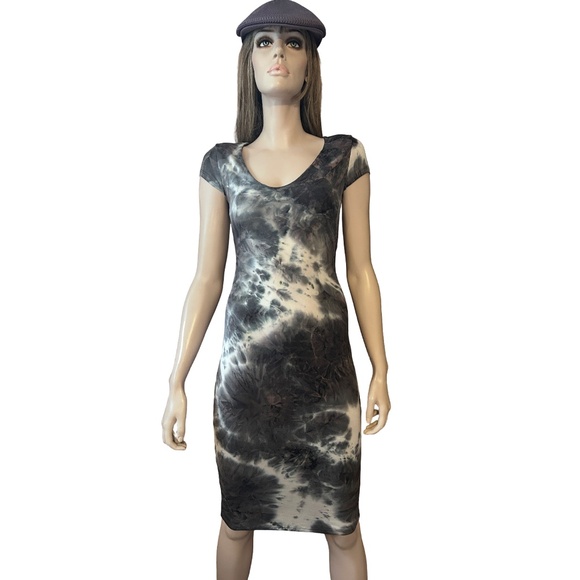 See You Monday Los Angeles Dress Bodycon Tie Dye Print Stretch Super Soft Cosy - Picture 2 of 16